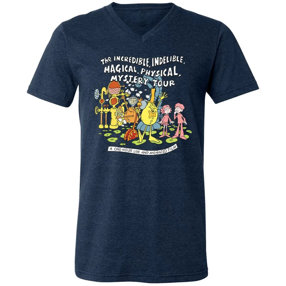 Unisex V-Neck T-Shirt - FS4GFKY3 - Heather Navy - 15