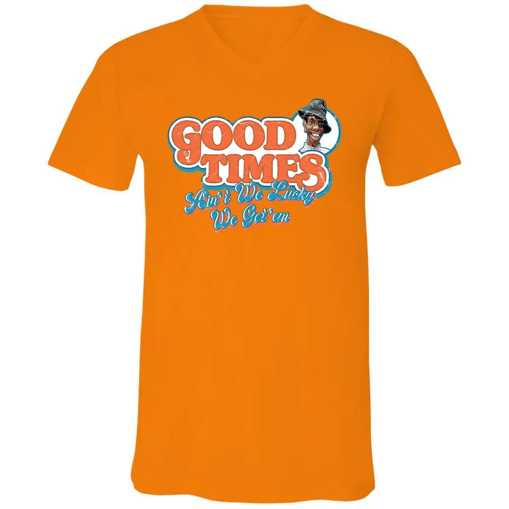 Unisex V-Neck T-Shirt - YNABNTNT - Orange - 11