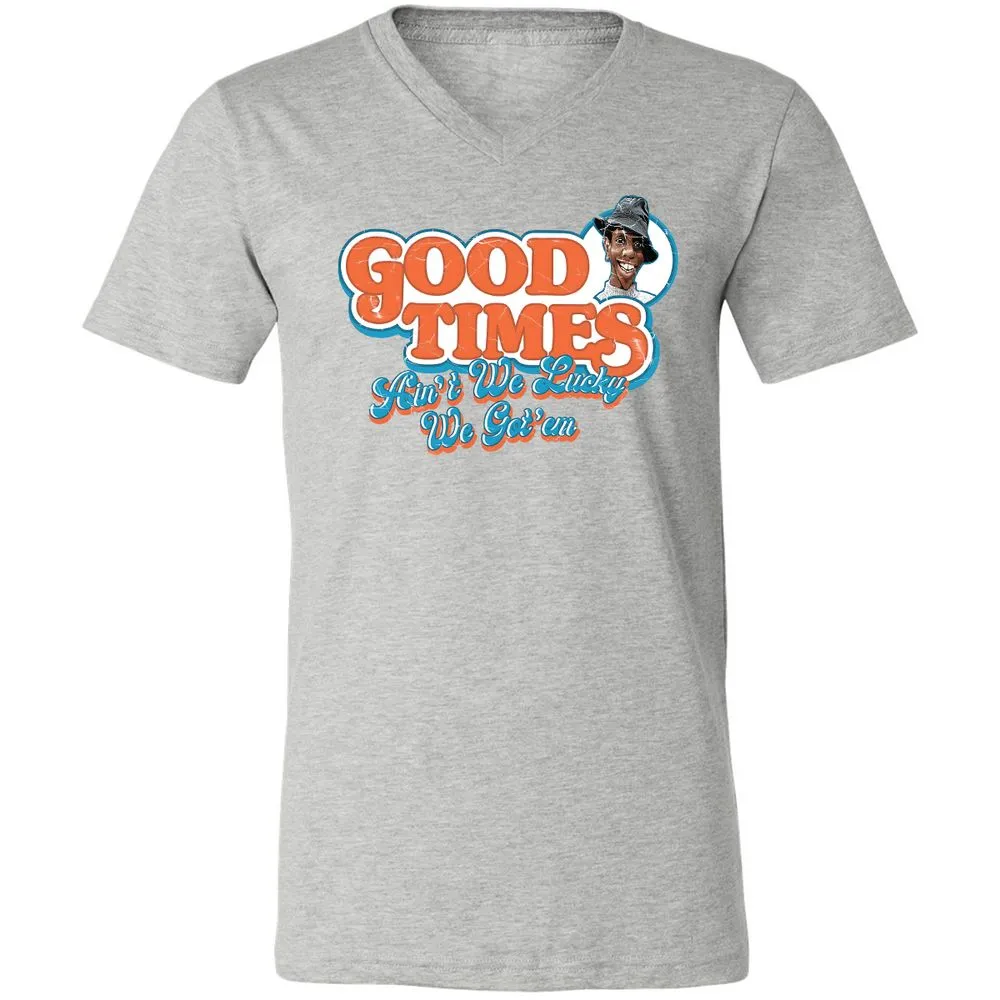 Unisex V-Neck T-Shirt - YNABNTNT - Athletic Heather - 7