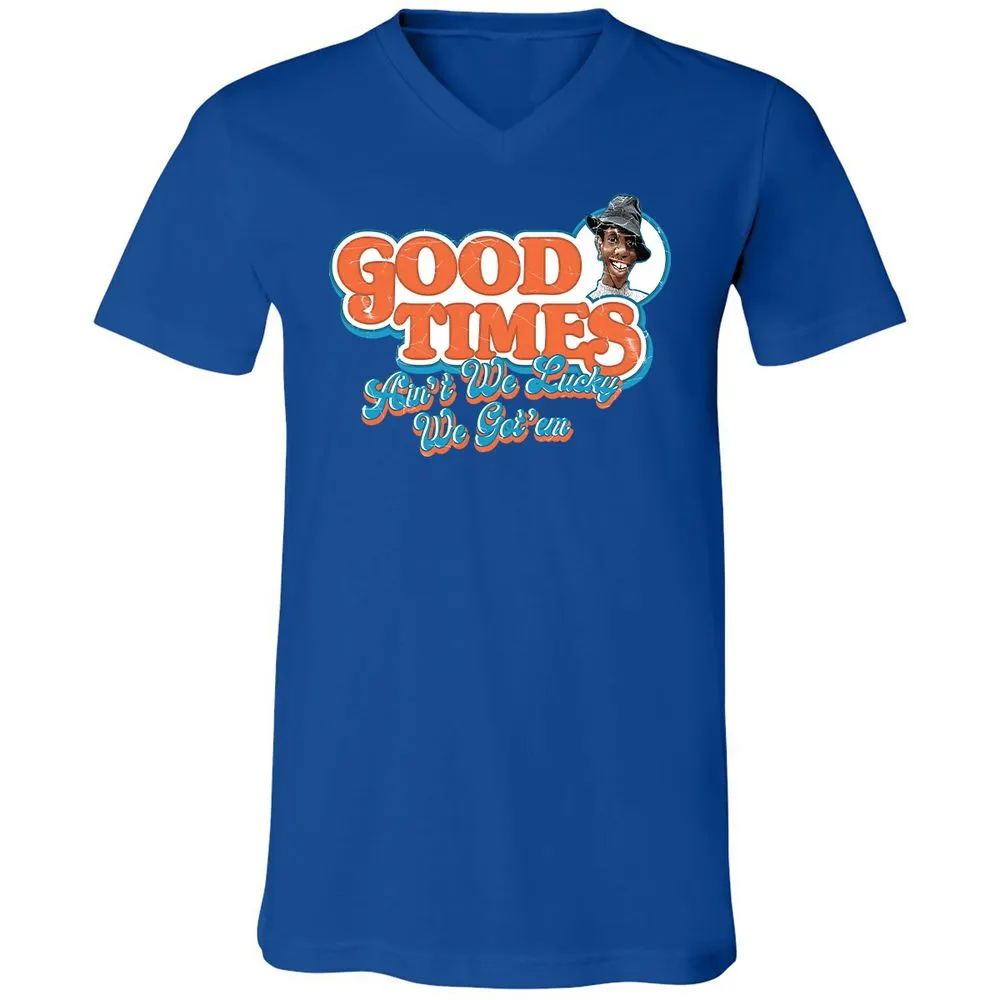 Unisex V-Neck T-Shirt - YNABNTNT - True Royal - 4