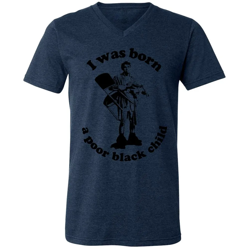 Unisex V-Neck T-Shirt - 2PWJ2PJM - Heather Navy - 15