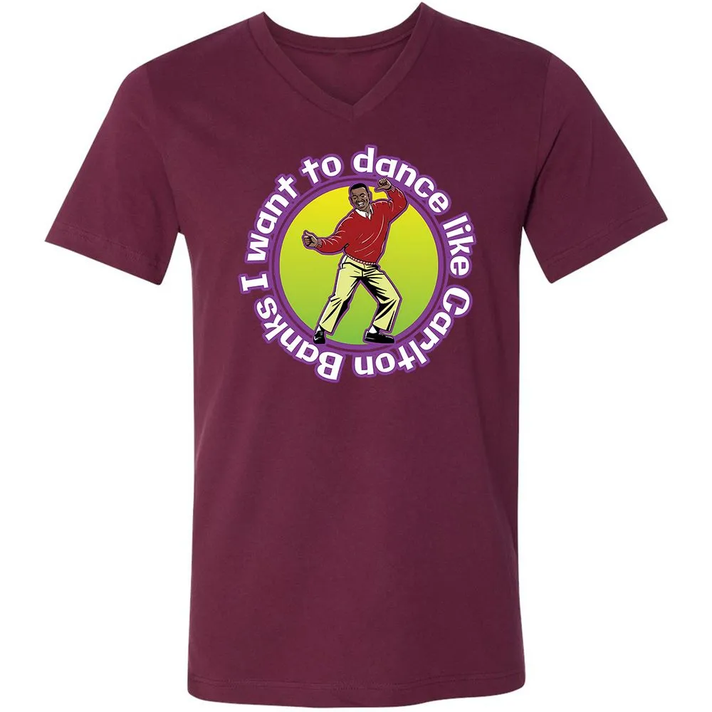Unisex V-Neck T-Shirt - MVUTX6N8 - Maroon - 6