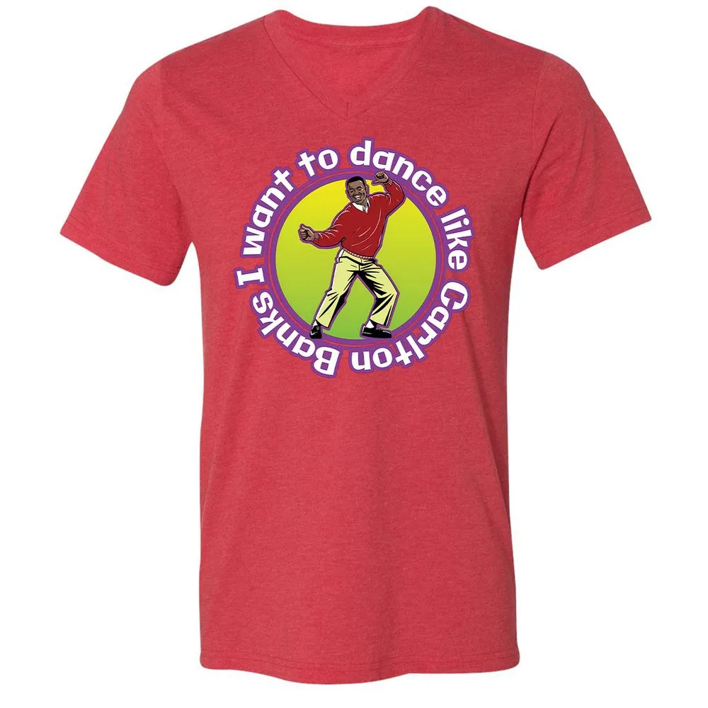 Unisex V-Neck T-Shirt - MVUTX6N8 - Heather Red - 5