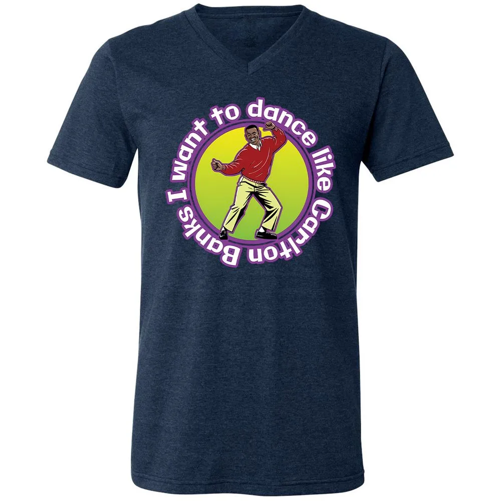 Unisex V-Neck T-Shirt - MVUTX6N8 - Heather Navy - 15