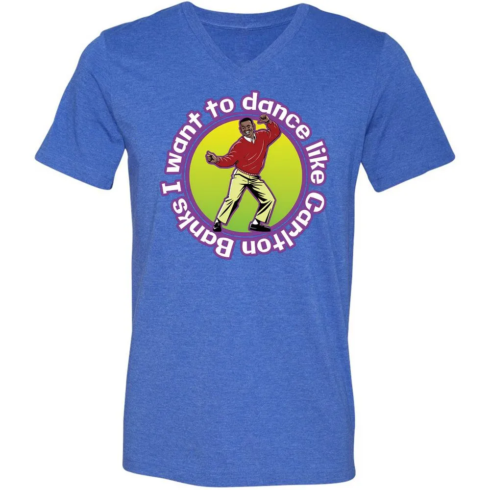 Unisex V-Neck T-Shirt - MVUTX6N8 - Heather True Royal - 14