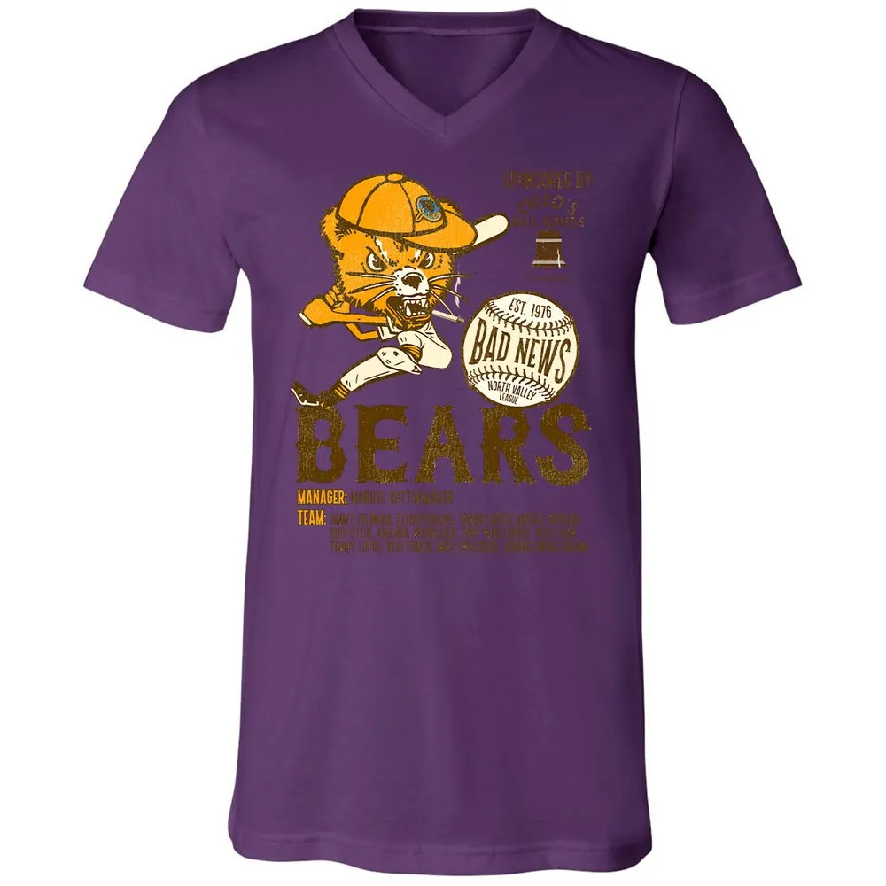 Unisex V-Neck T-Shirt - HV6RQVXQ - Team Purple - 2