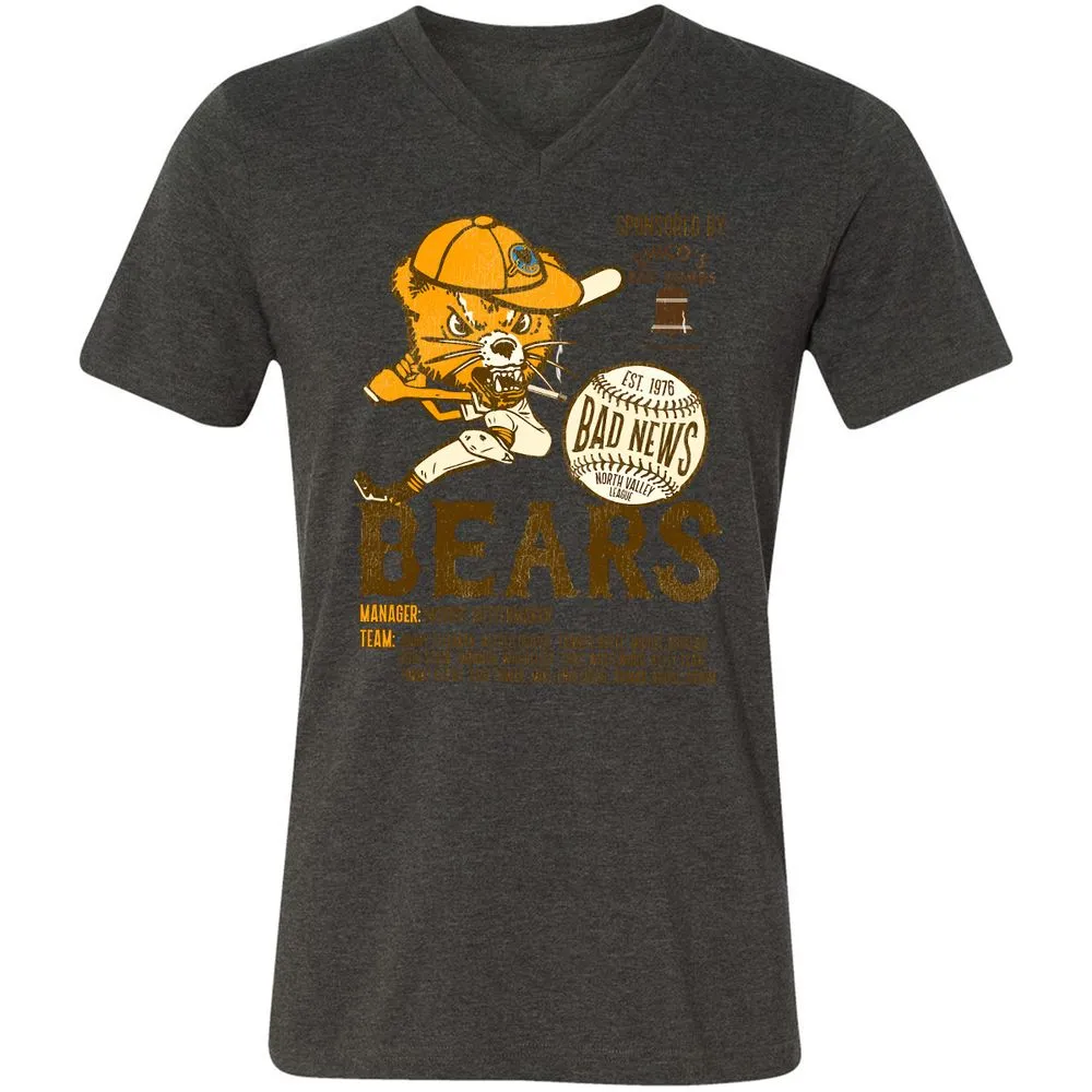 Unisex V-Neck T-Shirt - HV6RQVXQ - Dark Grey Heather - 8