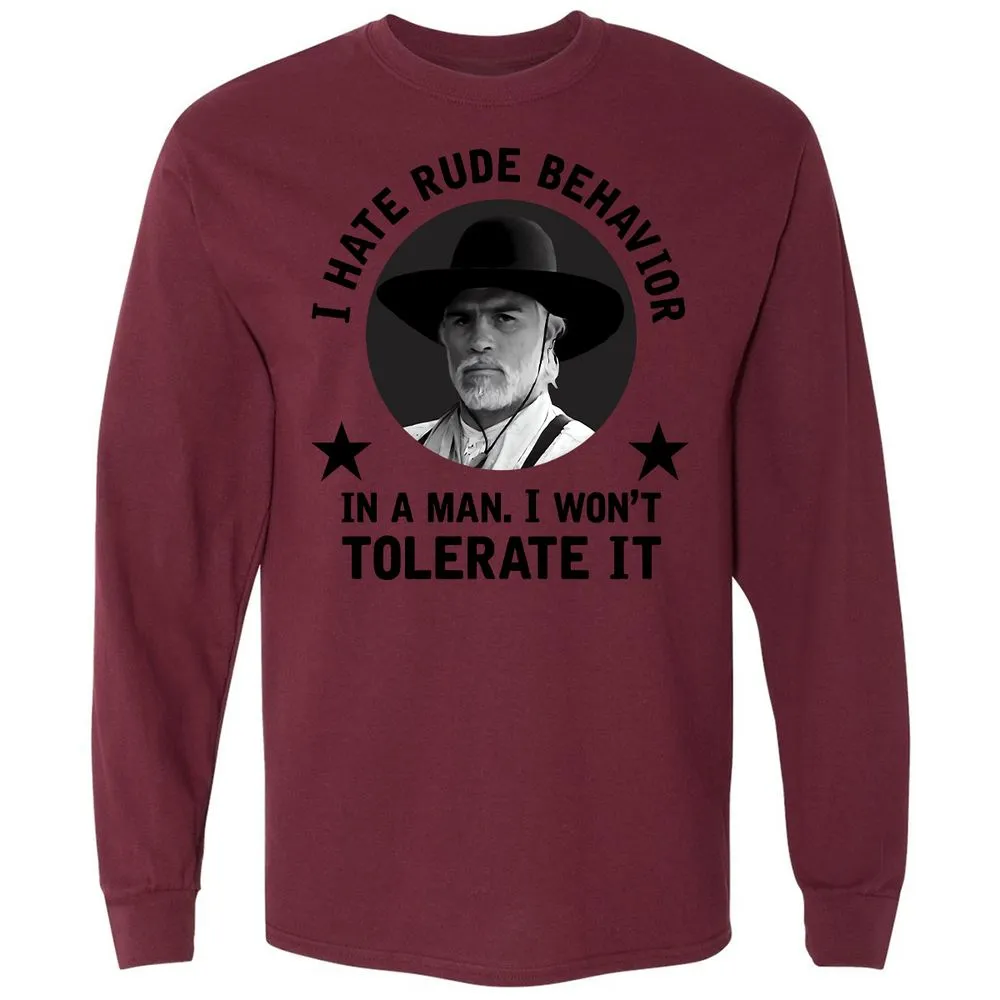 Long Sleeve T-Shirt - BQ9DNZ4N - Maroon - 11