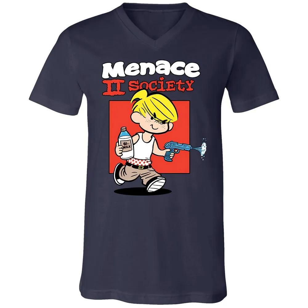 Unisex V-Neck T-Shirt - 5RGNQAMY - Navy - 9