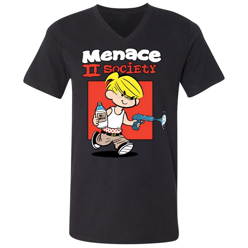 Unisex V-Neck T-Shirt - 5RGNQAMY - Black - 16