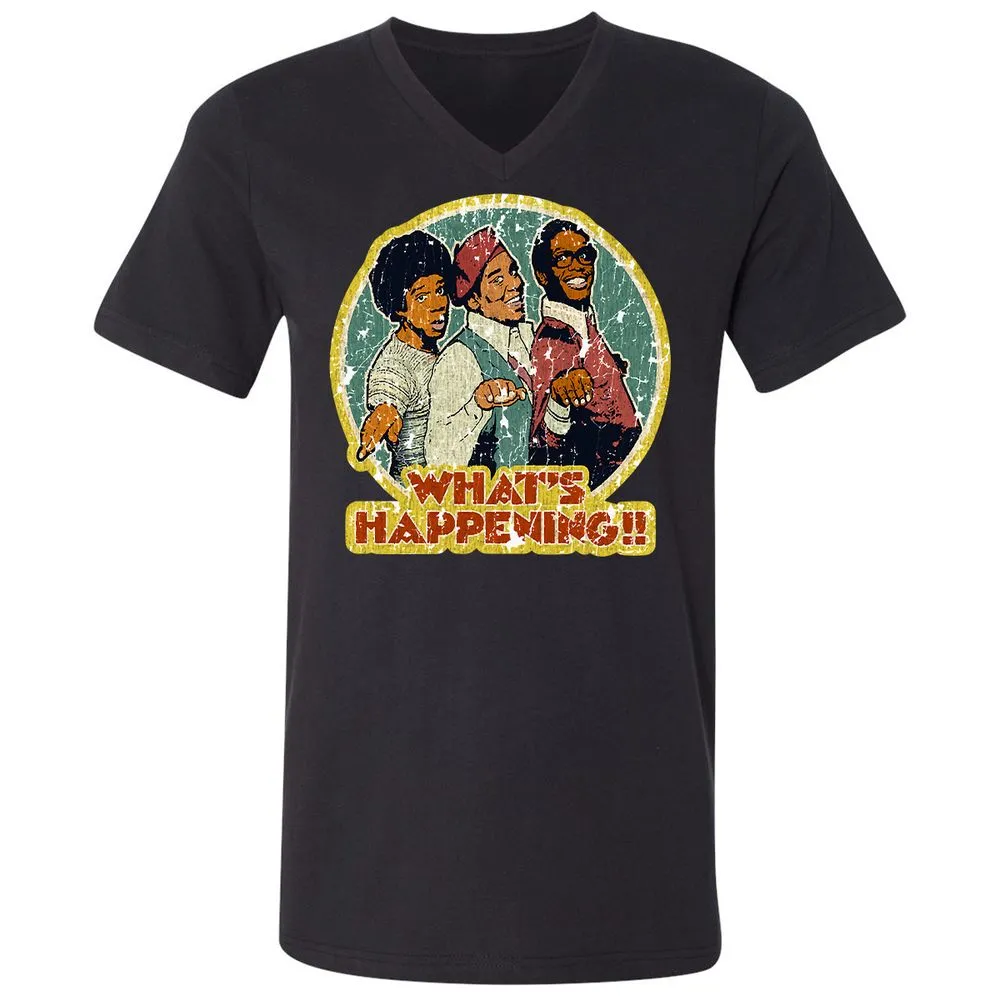 Unisex V-Neck T-Shirt - W7U9CAV2 - Black - 16