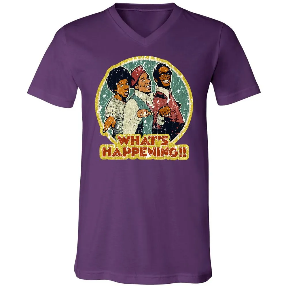 Unisex V-Neck T-Shirt - W7U9CAV2 - Team Purple - 2