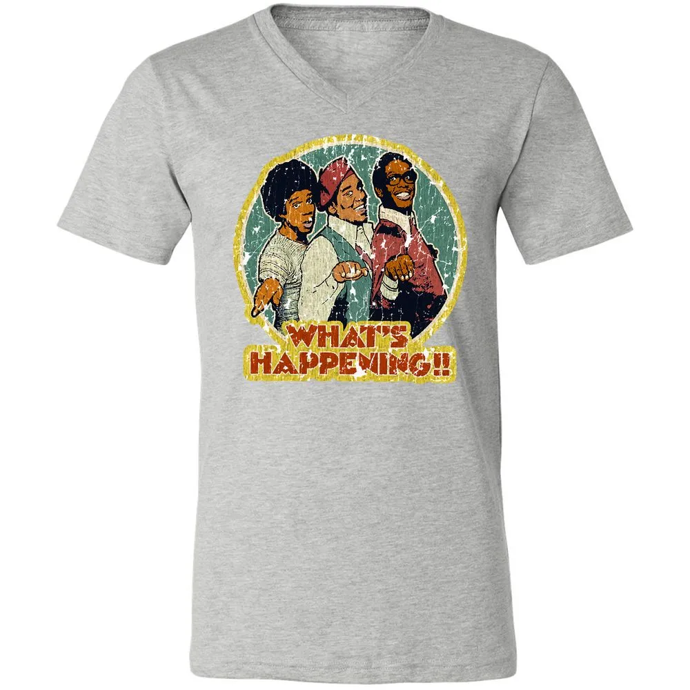 Unisex V-Neck T-Shirt - W7U9CAV2 - Athletic Heather - 7