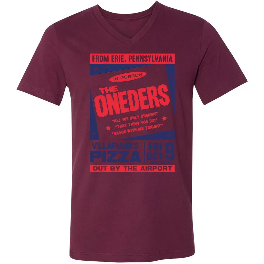Unisex V-Neck T-Shirt - AXSZ55KM - Maroon - 6