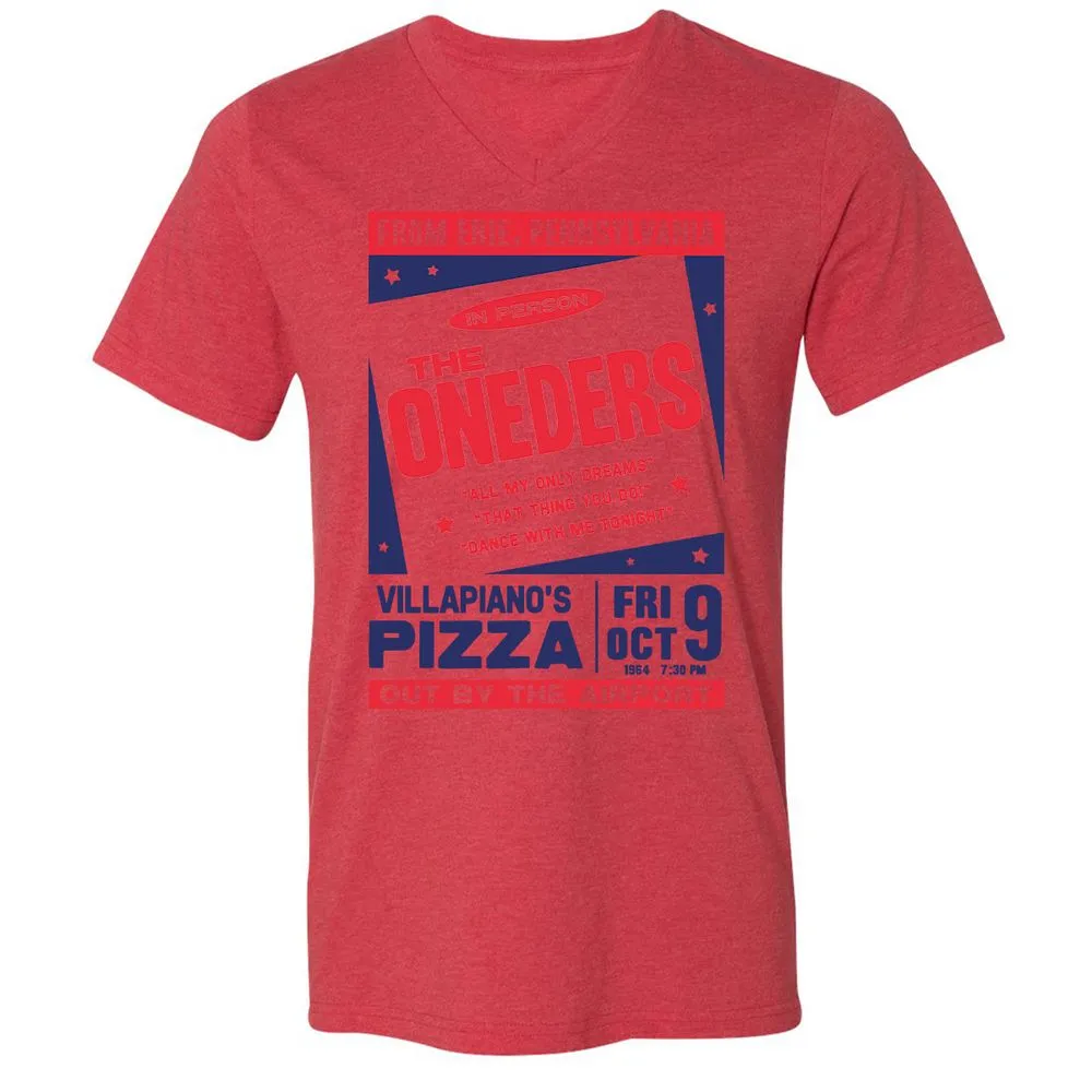 Unisex V-Neck T-Shirt - AXSZ55KM - Heather Red - 5