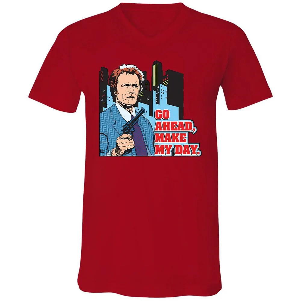 Unisex V-Neck T-Shirt - 8HYCGDWJ - Red - 3
