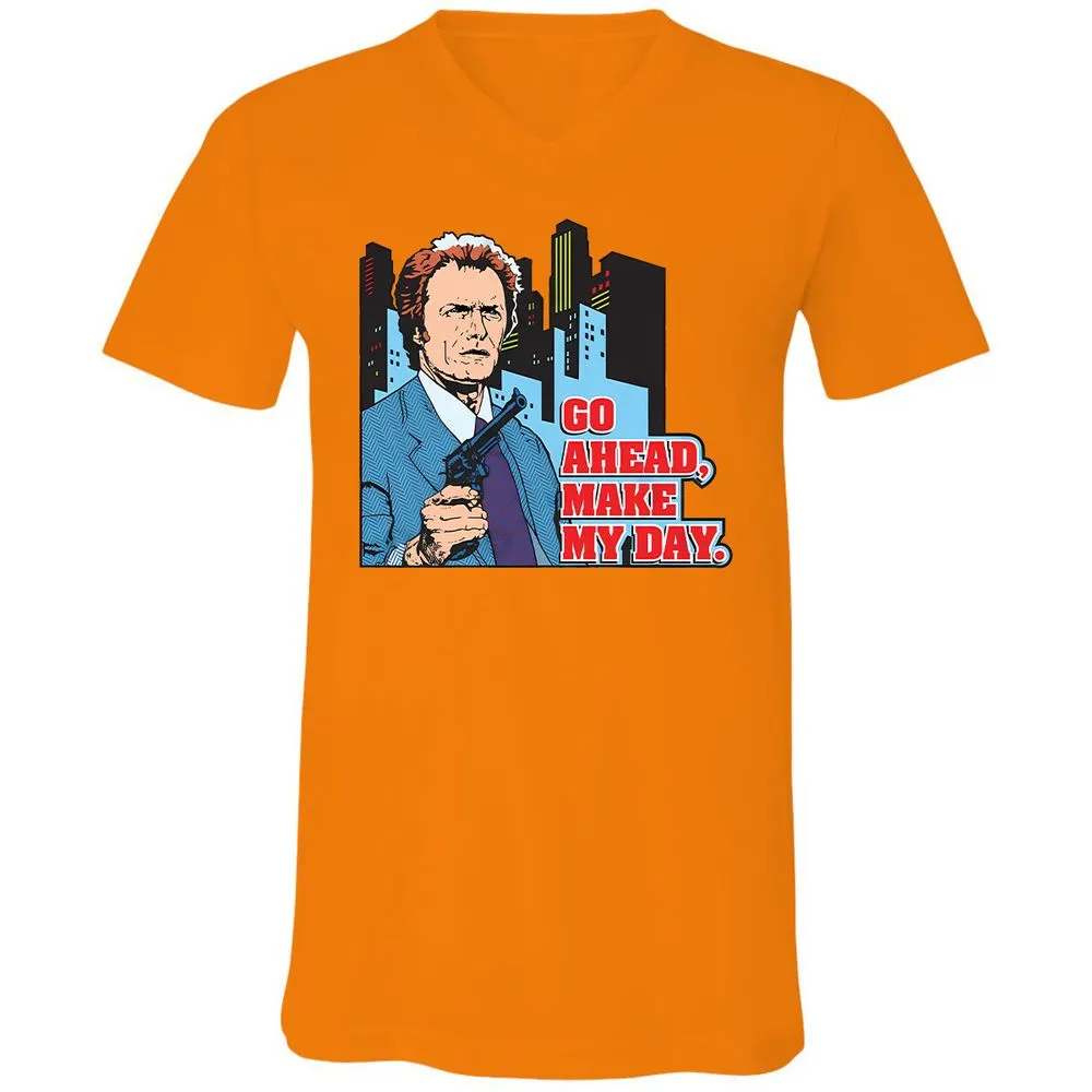 Unisex V-Neck T-Shirt - 8HYCGDWJ - Orange - 11