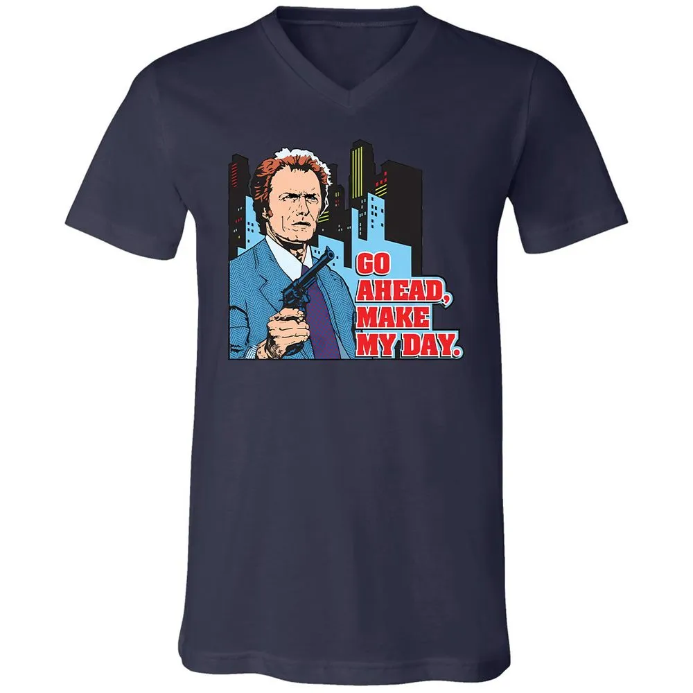 Unisex V-Neck T-Shirt - 8HYCGDWJ - Navy - 9