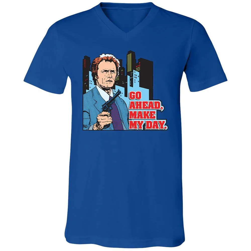 Unisex V-Neck T-Shirt - 8HYCGDWJ - True Royal - 4