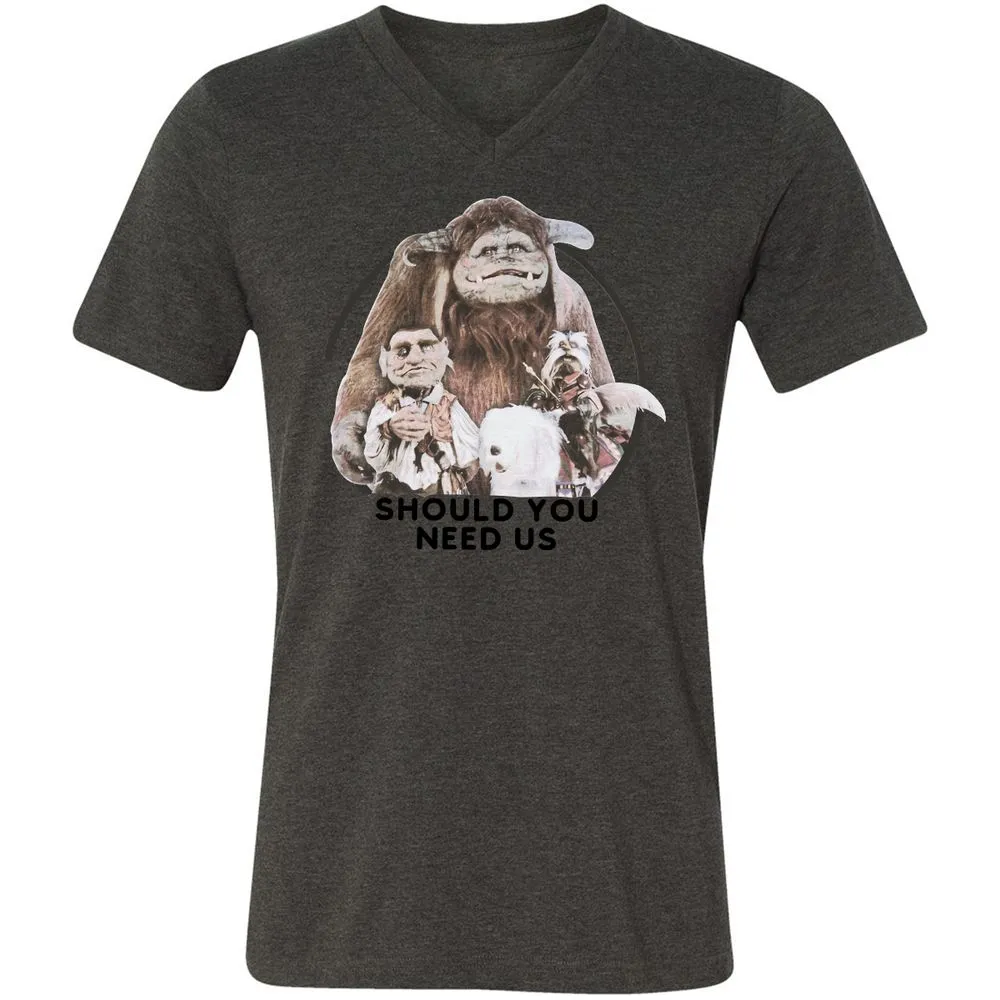 Unisex V-Neck T-Shirt - THA13UGY - Dark Grey Heather - 8