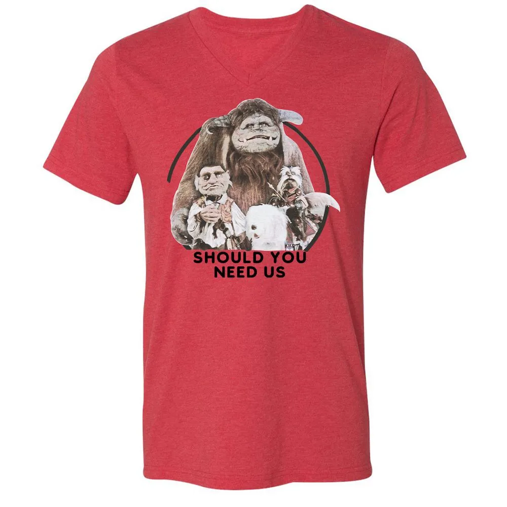 Unisex V-Neck T-Shirt - THA13UGY - Heather Red - 5