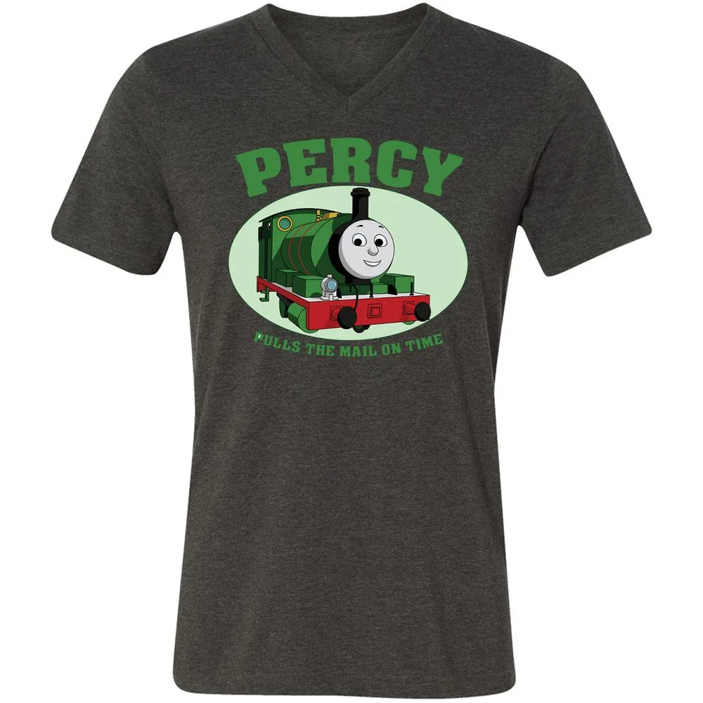 Unisex V-Neck T-Shirt - W9Q8D4HG - Dark Grey Heather - 8