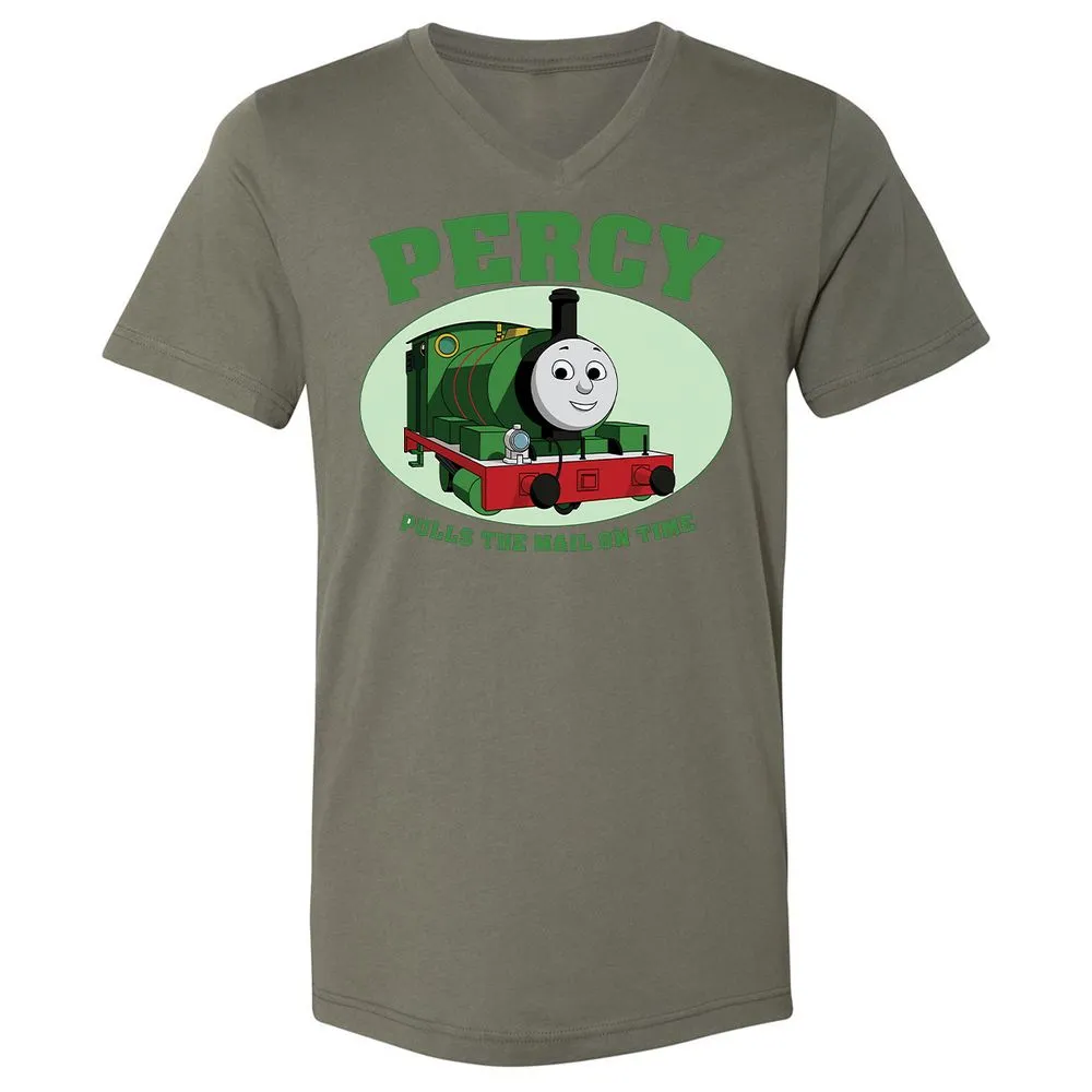 Unisex V-Neck T-Shirt - W9Q8D4HG - Military Green - 10