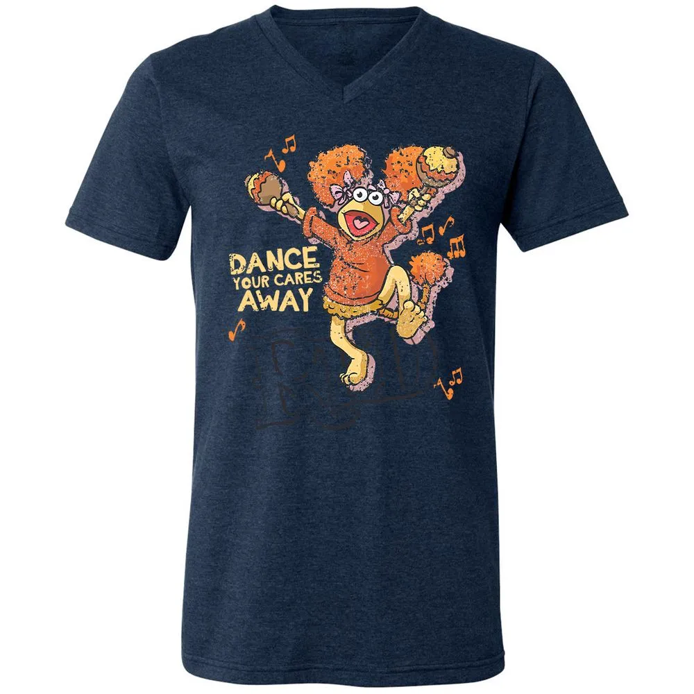 Unisex V-Neck T-Shirt - TD1P91WM - Heather Navy - 15
