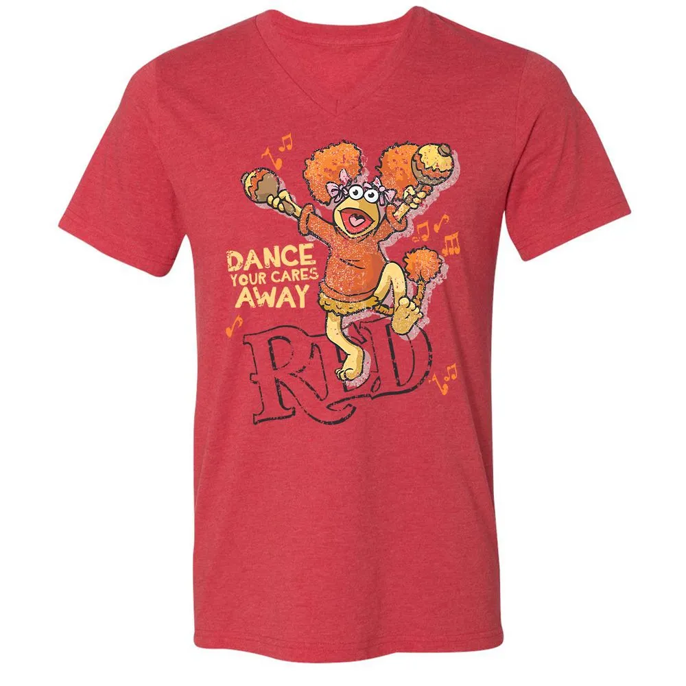 Unisex V-Neck T-Shirt - TD1P91WM - Heather Red - 5