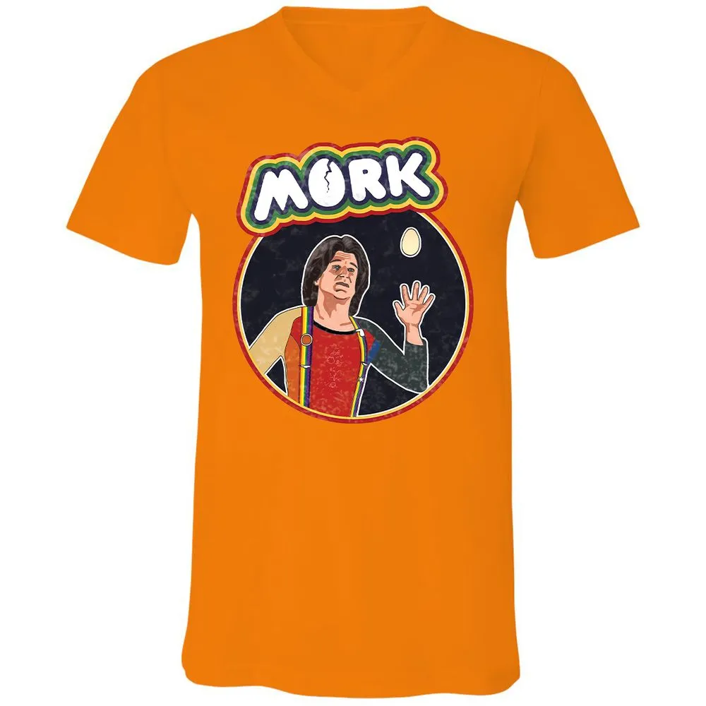 Unisex V-Neck T-Shirt - LWM9SJV7 - Orange - 11