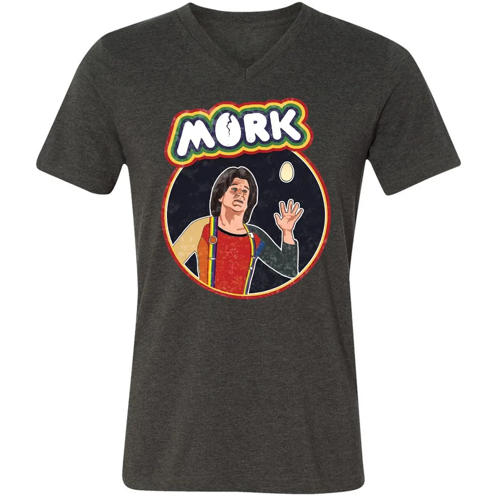 Unisex V-Neck T-Shirt - LWM9SJV7 - Dark Grey Heather - 8