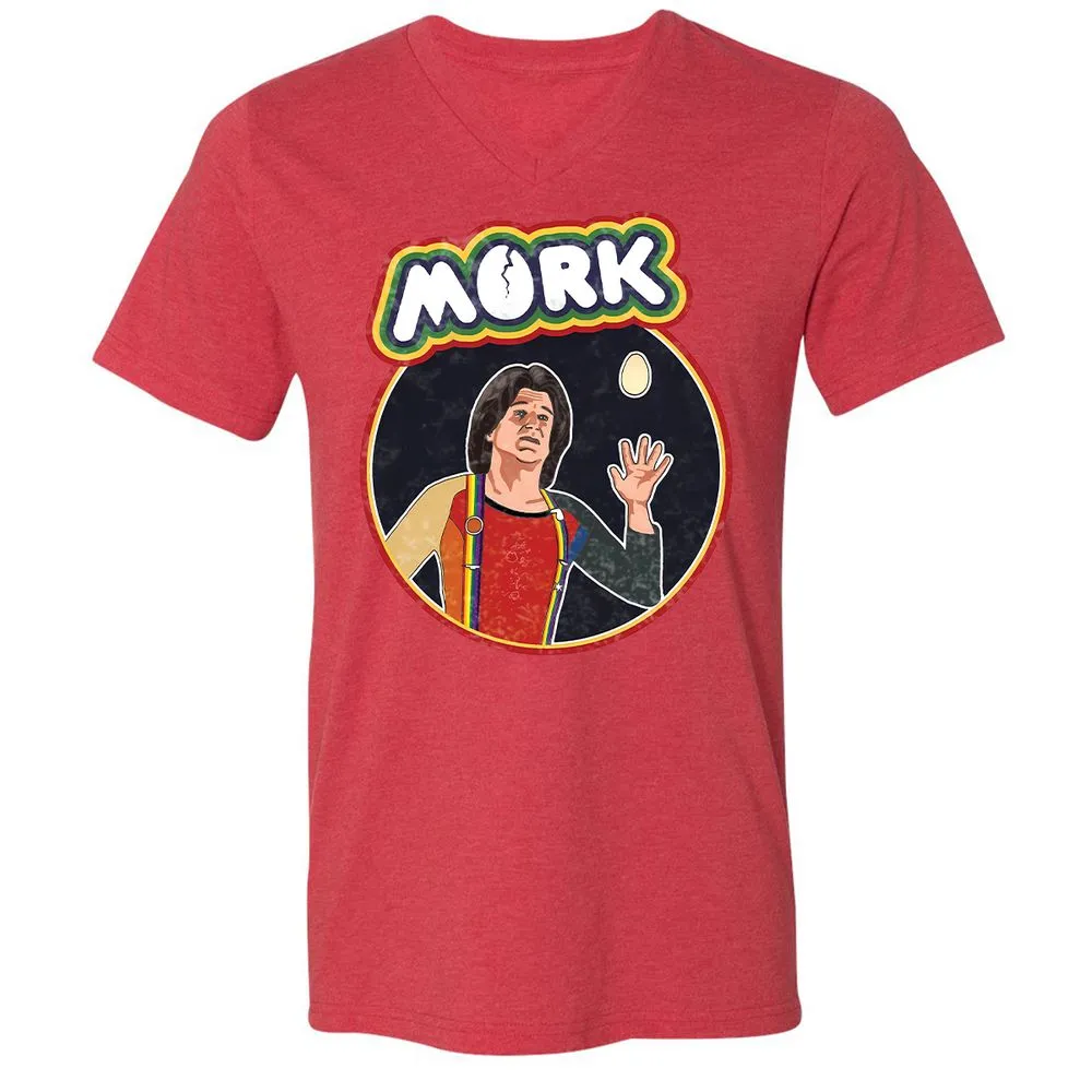 Unisex V-Neck T-Shirt - LWM9SJV7 - Heather Red - 5