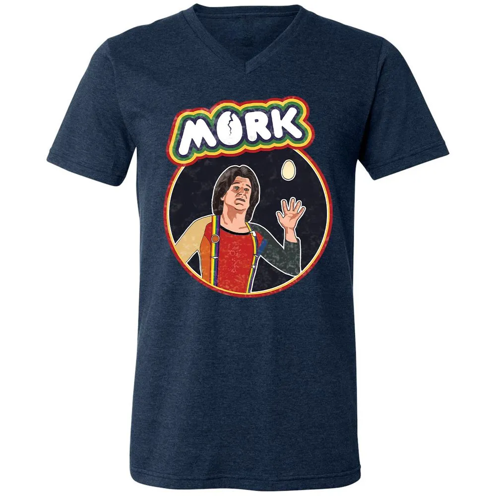 Unisex V-Neck T-Shirt - LWM9SJV7 - Heather Navy - 15