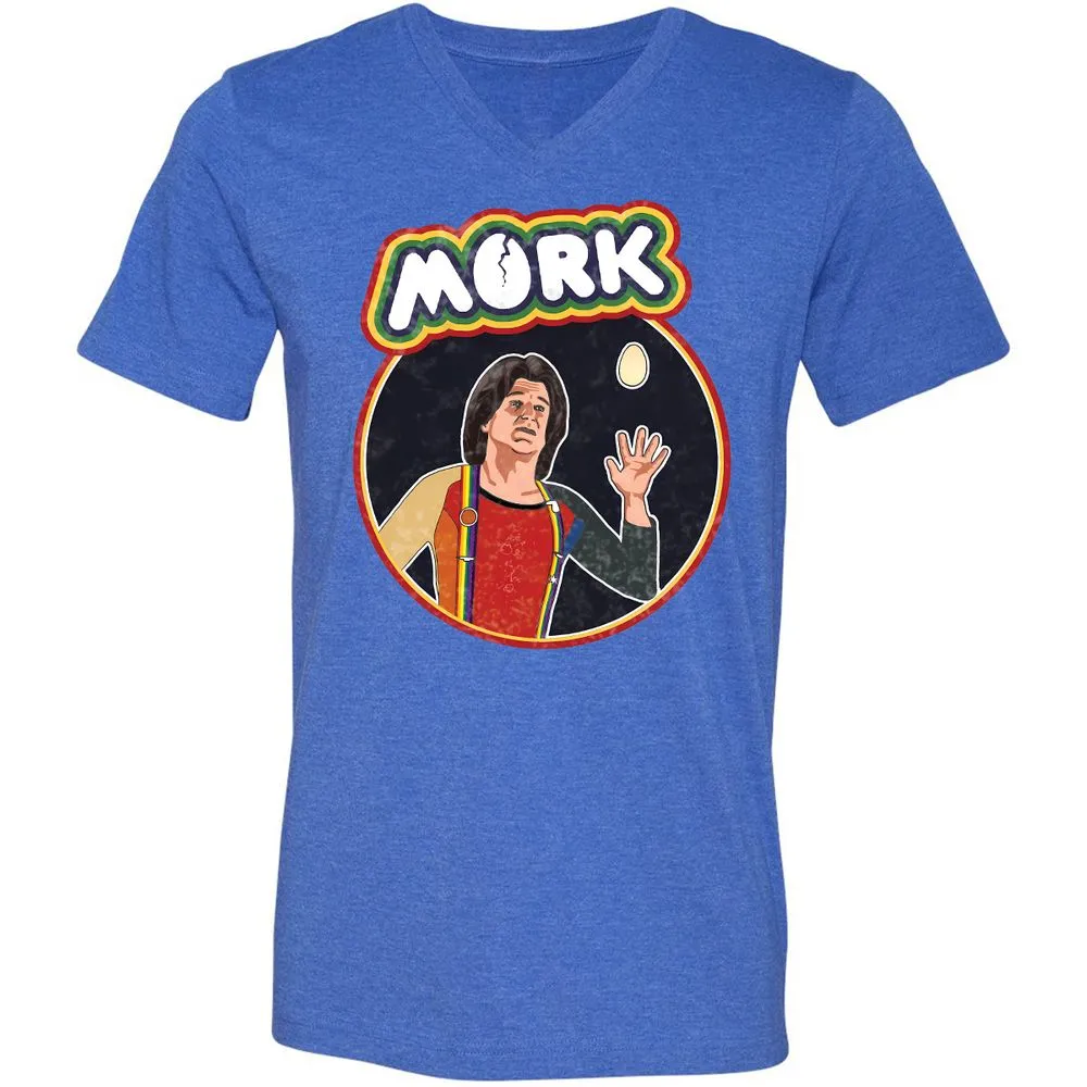 Unisex V-Neck T-Shirt - LWM9SJV7 - Heather True Royal - 14