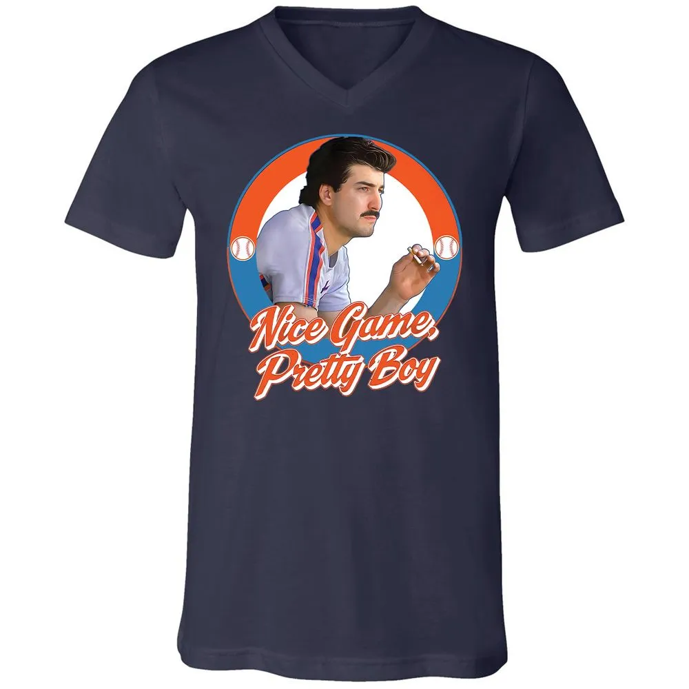 Unisex V-Neck T-Shirt - 3TDPR7XC - Navy - 9