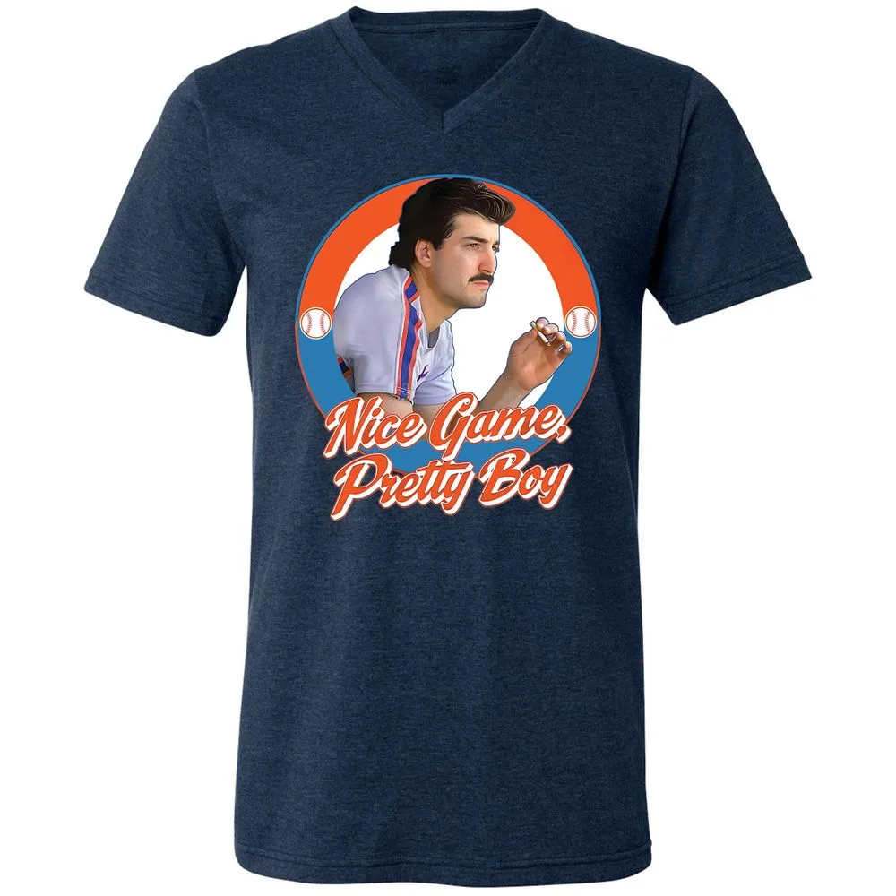 Unisex V-Neck T-Shirt - 3TDPR7XC - Heather Navy - 15