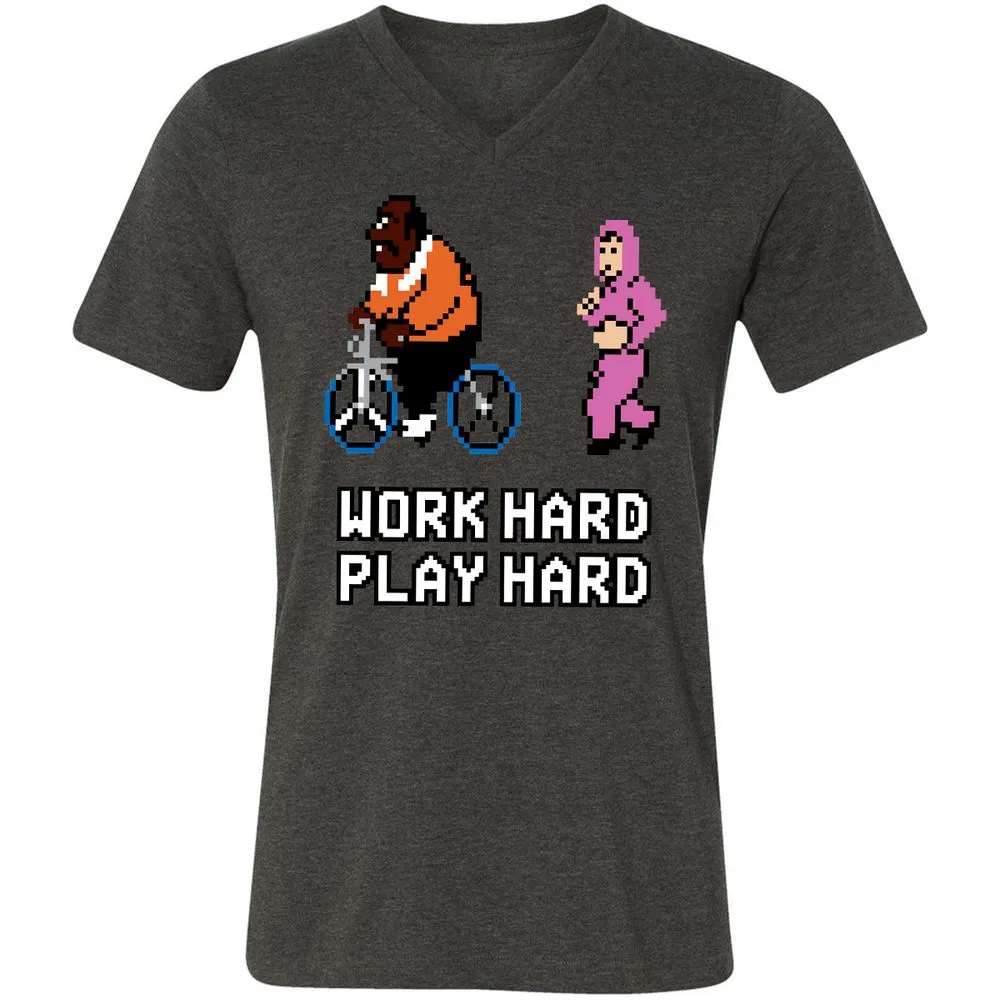 Unisex V-Neck T-Shirt - 1H75NU29 - Dark Grey Heather - 8