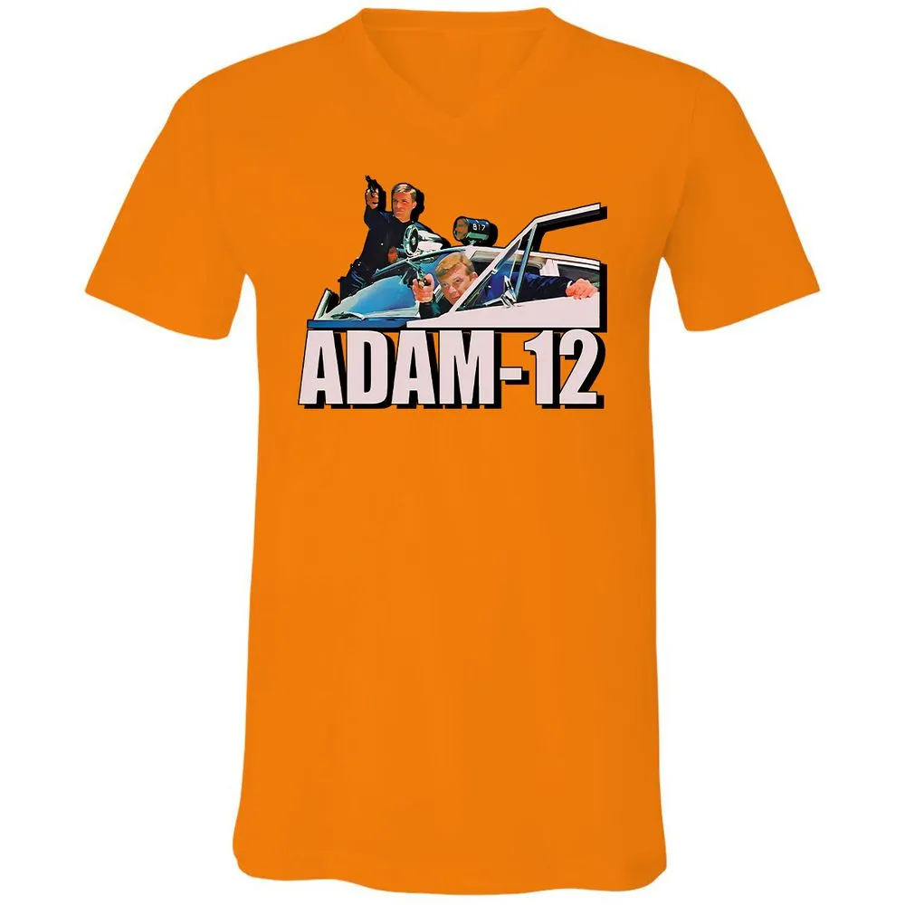 Unisex V-Neck T-Shirt - 64ECNBFA - Orange - 11