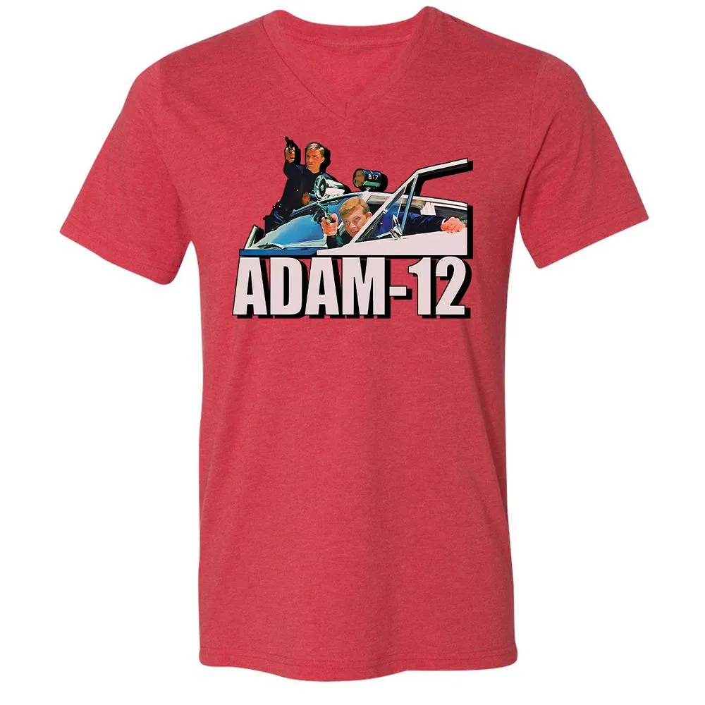 Unisex V-Neck T-Shirt - 64ECNBFA - Heather Red - 5