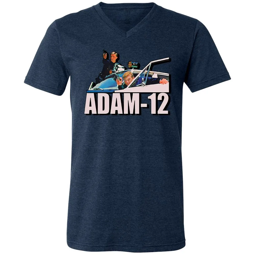 Unisex V-Neck T-Shirt - 64ECNBFA - Heather Navy - 15