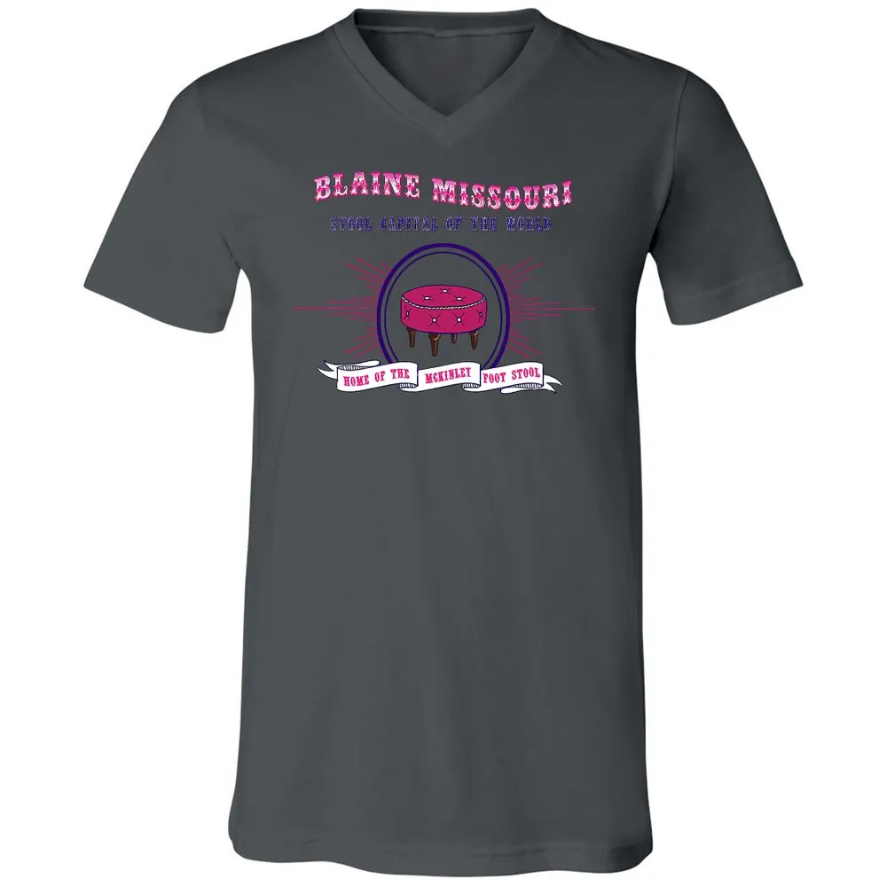 Unisex V-Neck T-Shirt - EJPHC9MR - Asphalt - 12