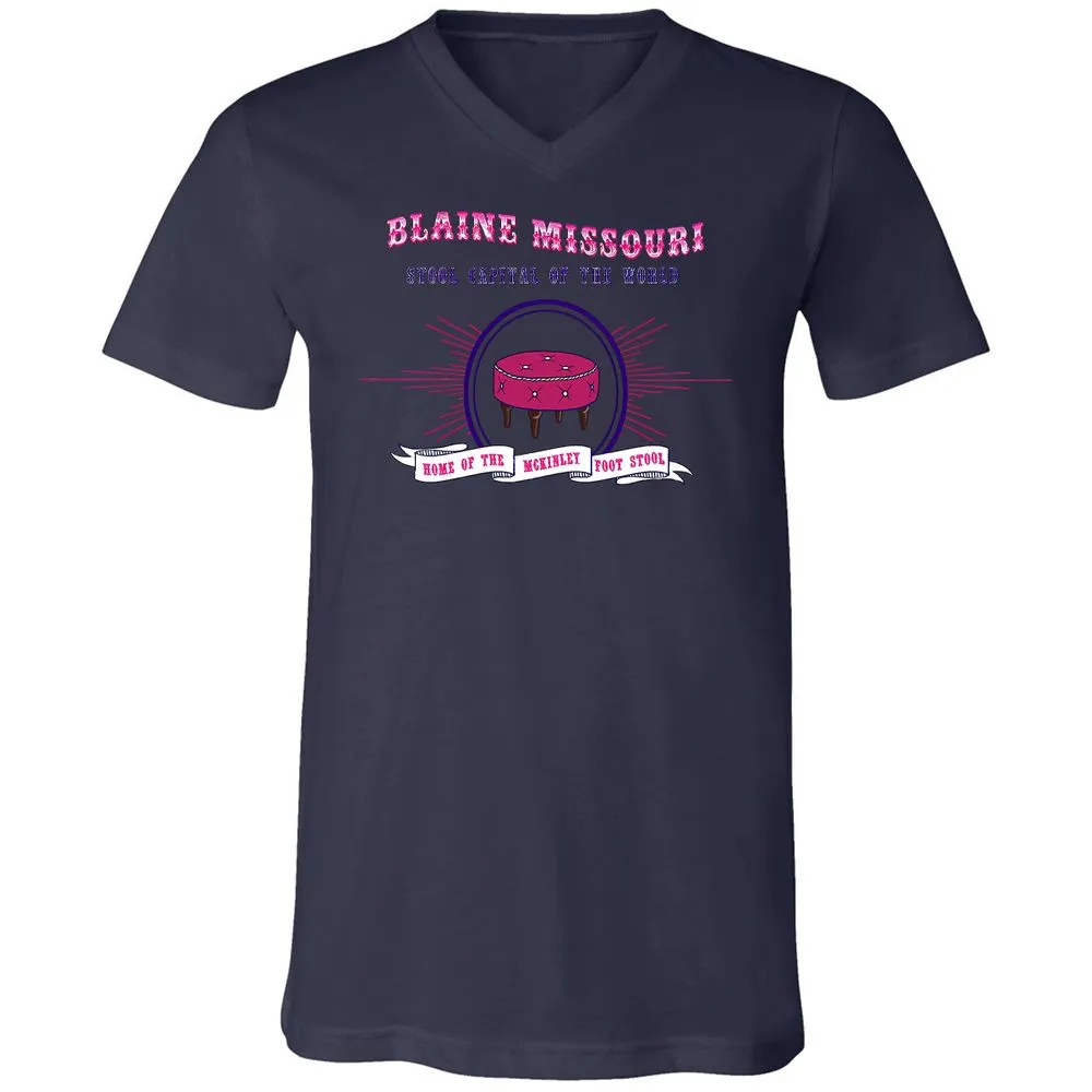 Unisex V-Neck T-Shirt - EJPHC9MR - Navy - 9