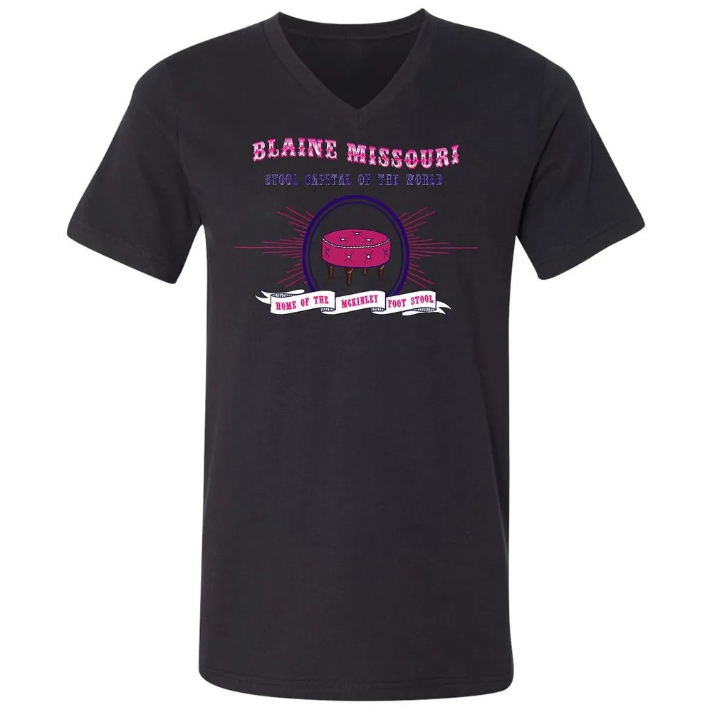 Unisex V-Neck T-Shirt - EJPHC9MR - Black - 16