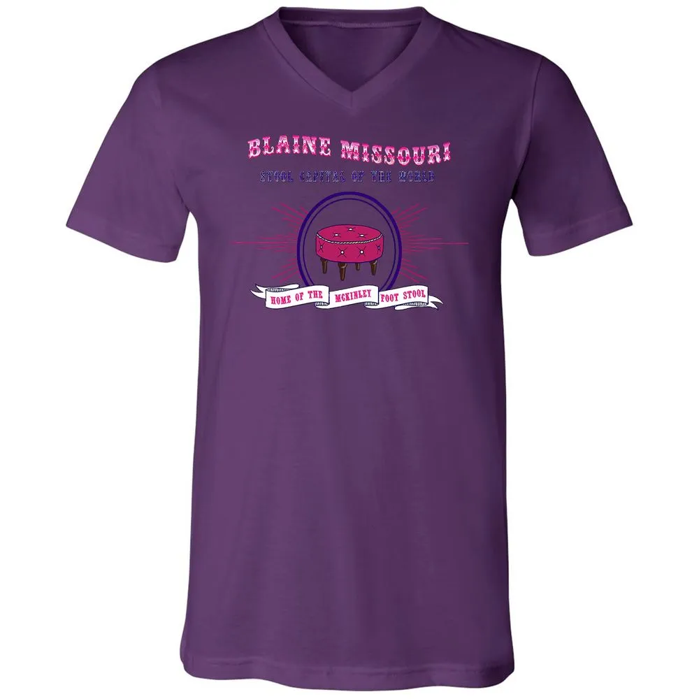 Unisex V-Neck T-Shirt - EJPHC9MR - Team Purple - 2