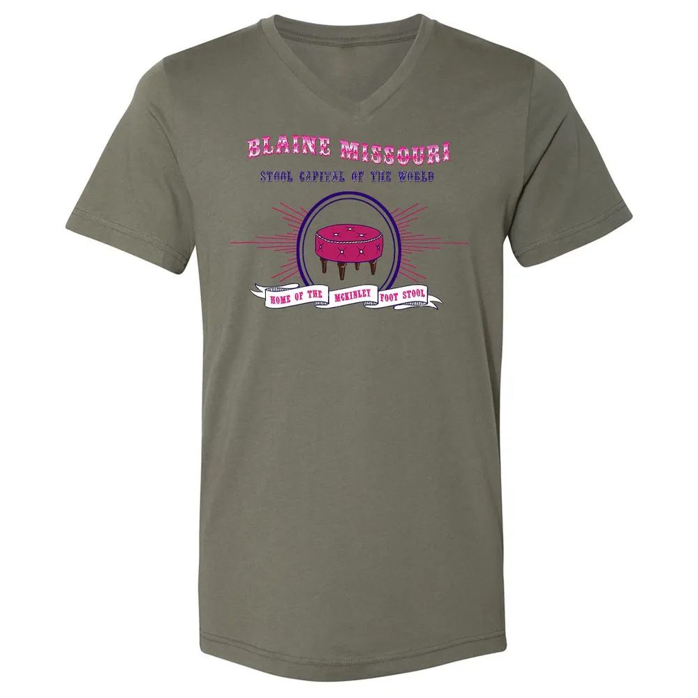 Unisex V-Neck T-Shirt - EJPHC9MR - Military Green - 10