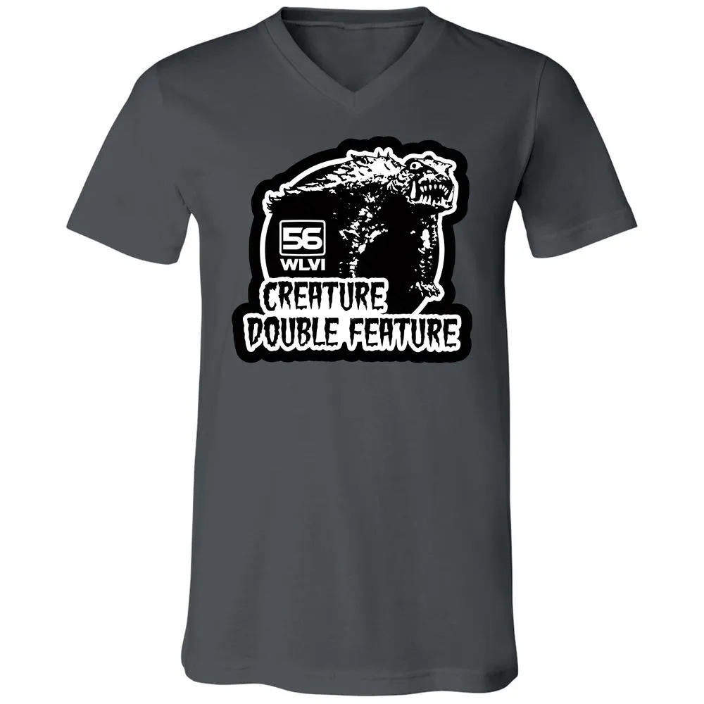 Unisex V-Neck T-Shirt - XCKNQ73Q - Asphalt - 12