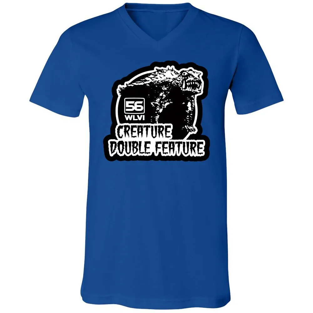 Unisex V-Neck T-Shirt - XCKNQ73Q - True Royal - 4