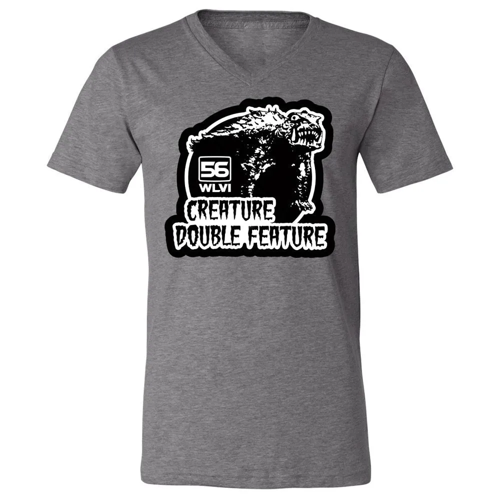 Unisex V-Neck T-Shirt - XCKNQ73Q - Deep Heather - 13