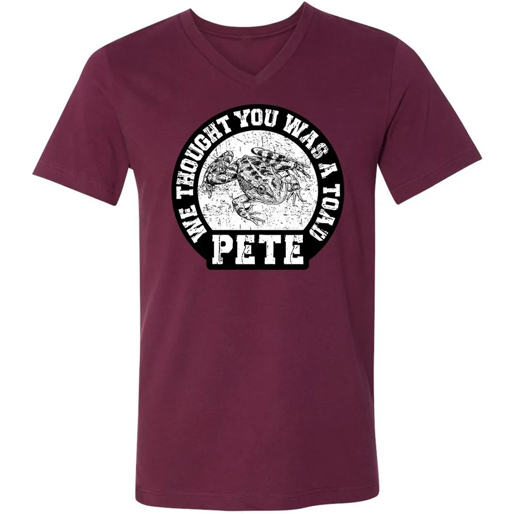 Unisex V-Neck T-Shirt - 8X51TJ2E - Maroon - 6