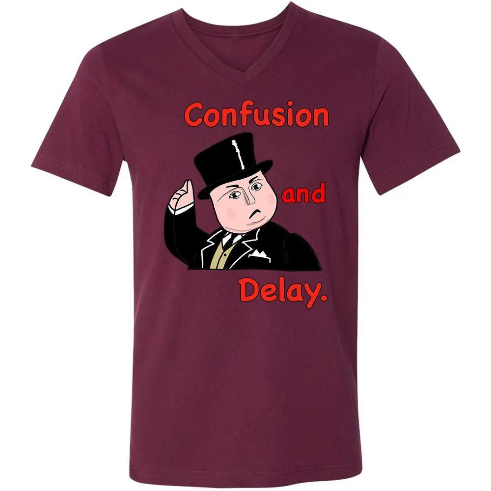 Unisex V-Neck T-Shirt - T8TULKK4 - Maroon - 6